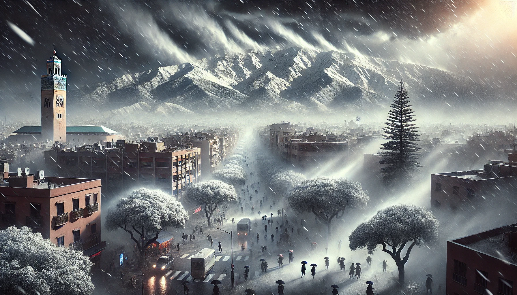 طقس الاثنين: تساقطات ثلجية وأمطار قوية في عدة مناطق بالمغرب